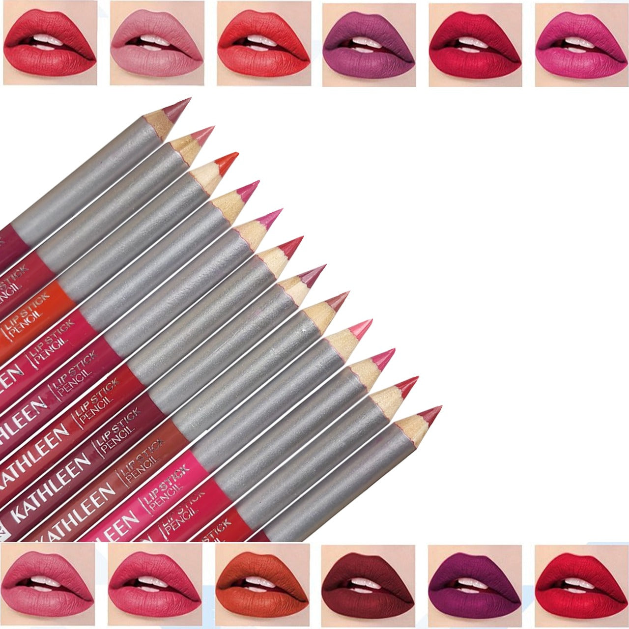 KATHLEEN Lipstick Pencil 12Pcs Set