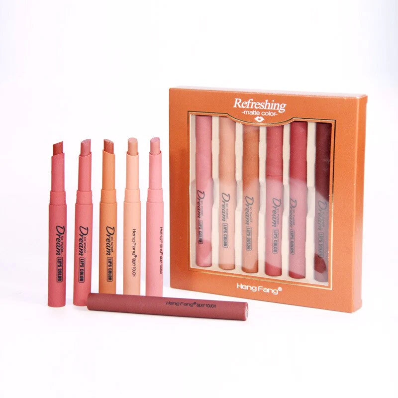 Heng Fang Lipstick Matte Color 6pc Set