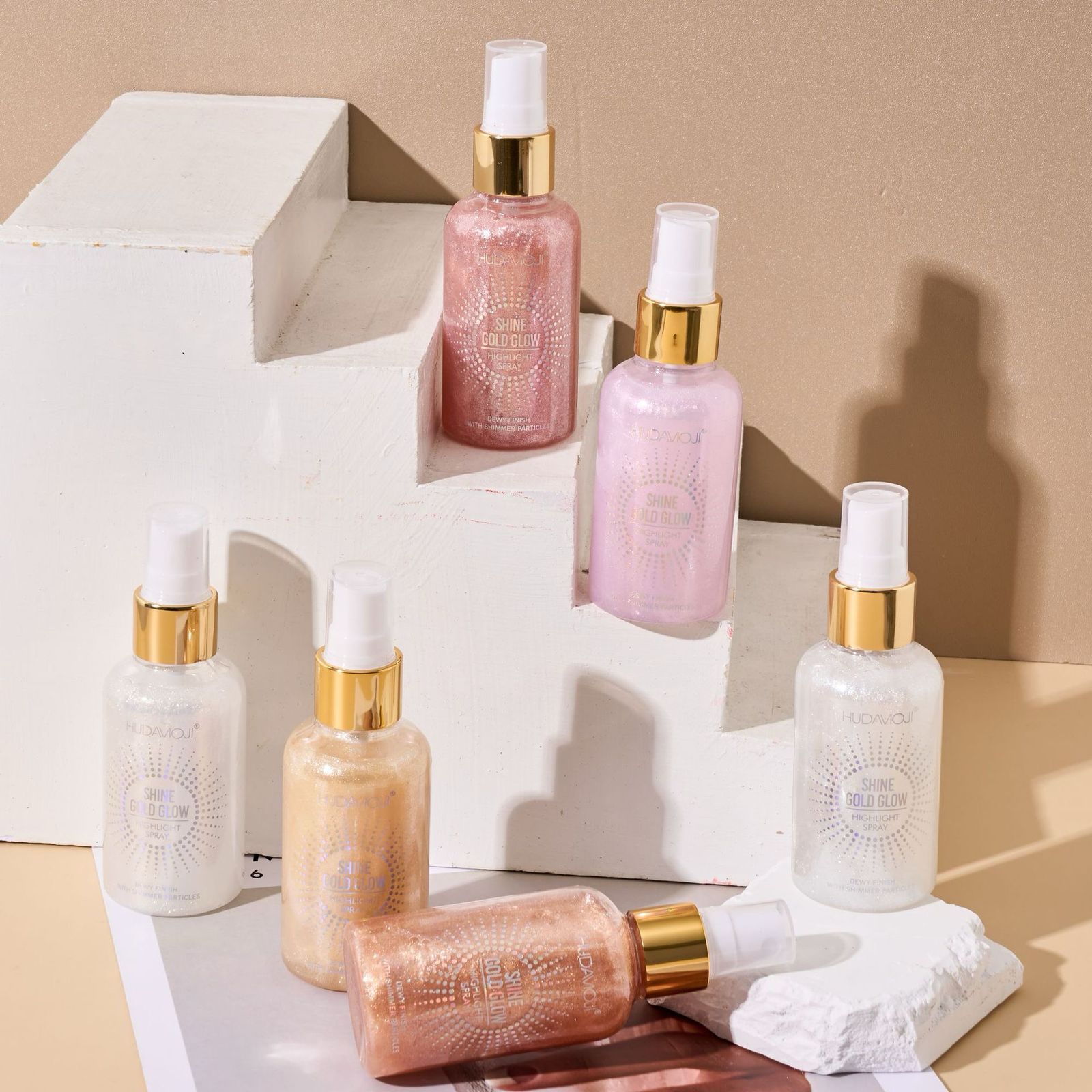 Hudamoji Shine Gold Glow Highlight Spray