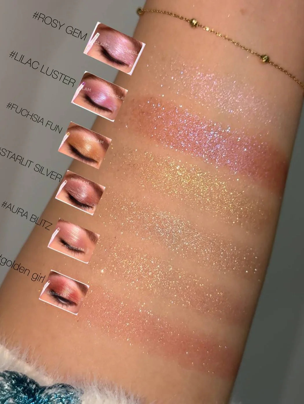 HUDAMOJI- glitter jelly eyeshadow stick -6 Colours