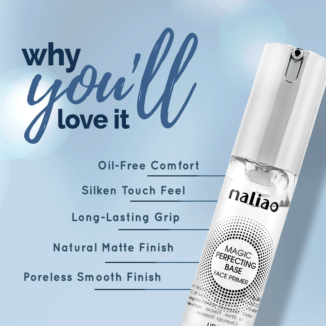 Maliao Matte Finish face Primer Oil Free 30ml