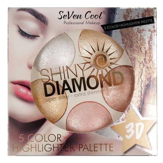 Shiny Diamon 5 Color Highlighter Palette