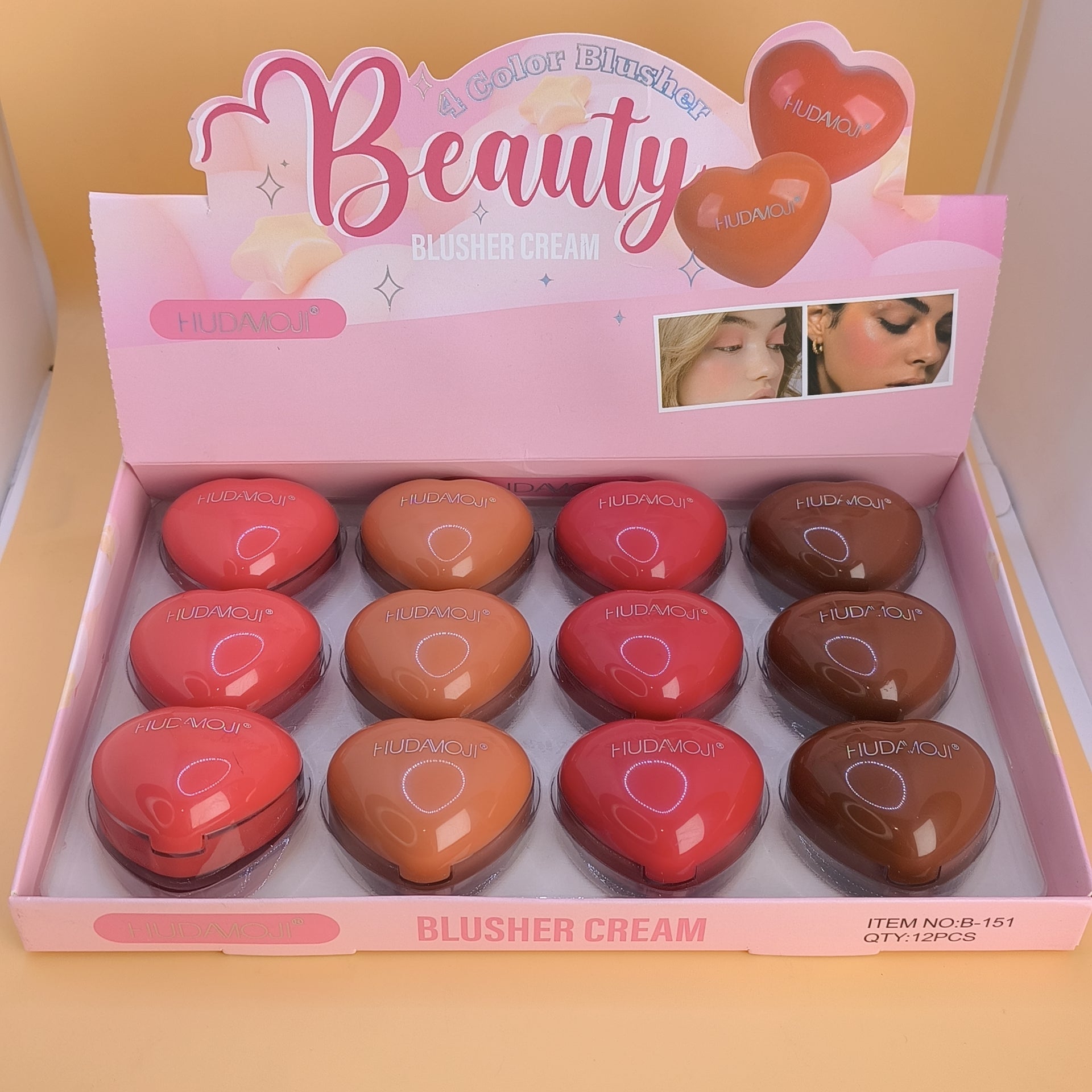 Hudamoji heart-2 in 1 cream blushe