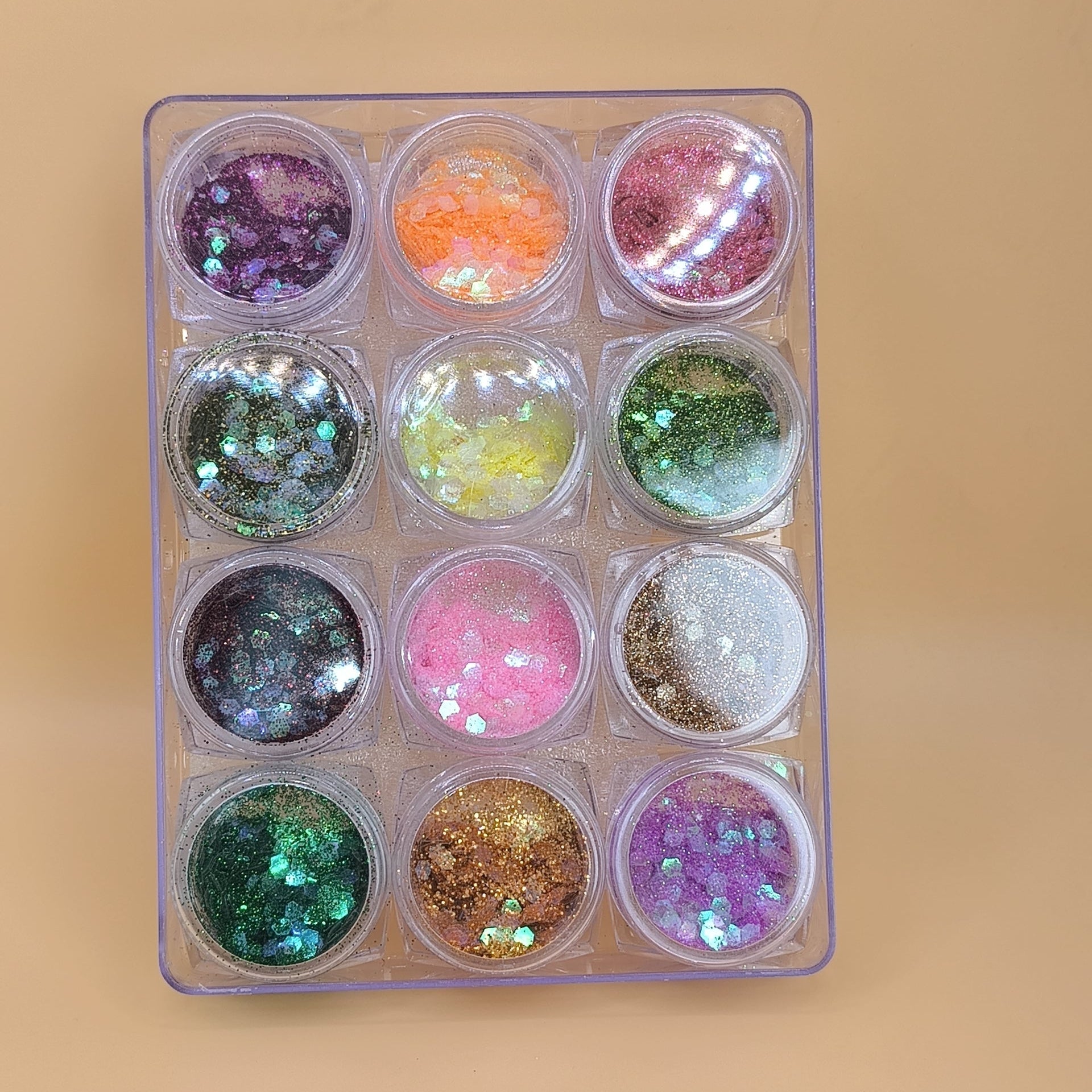 Pack of 12 Chunky Glitters