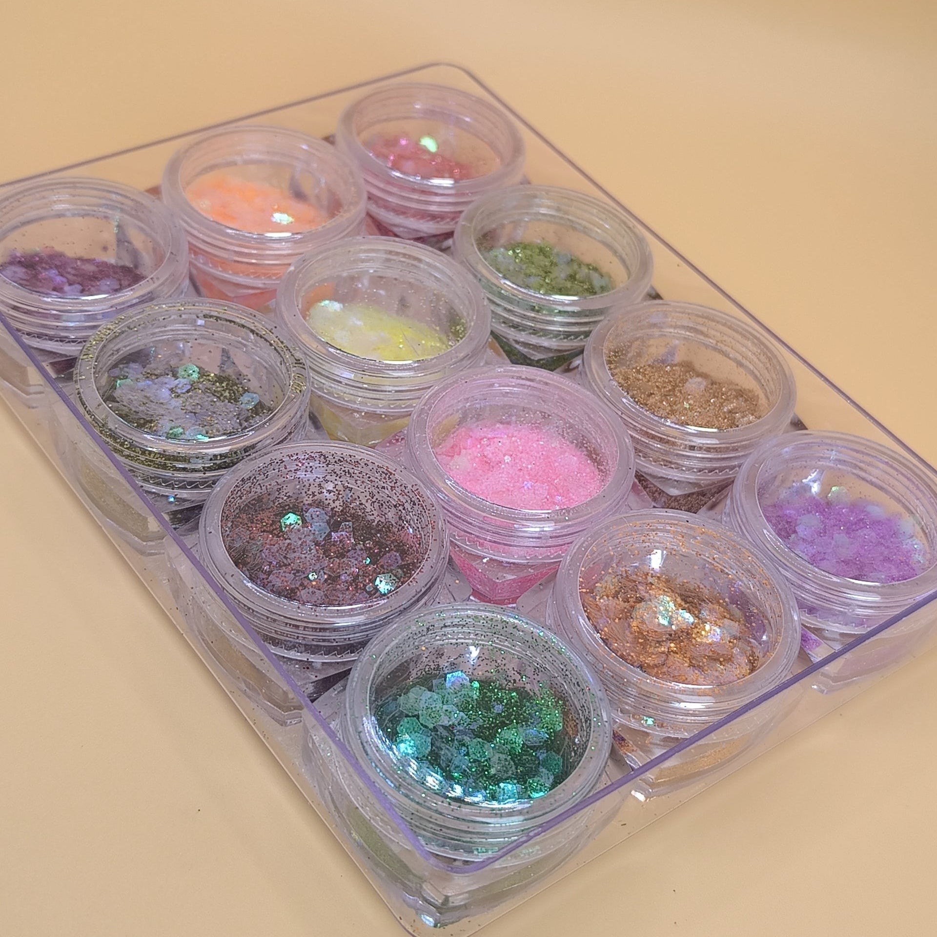 Pack of 12 Chunky Glitters