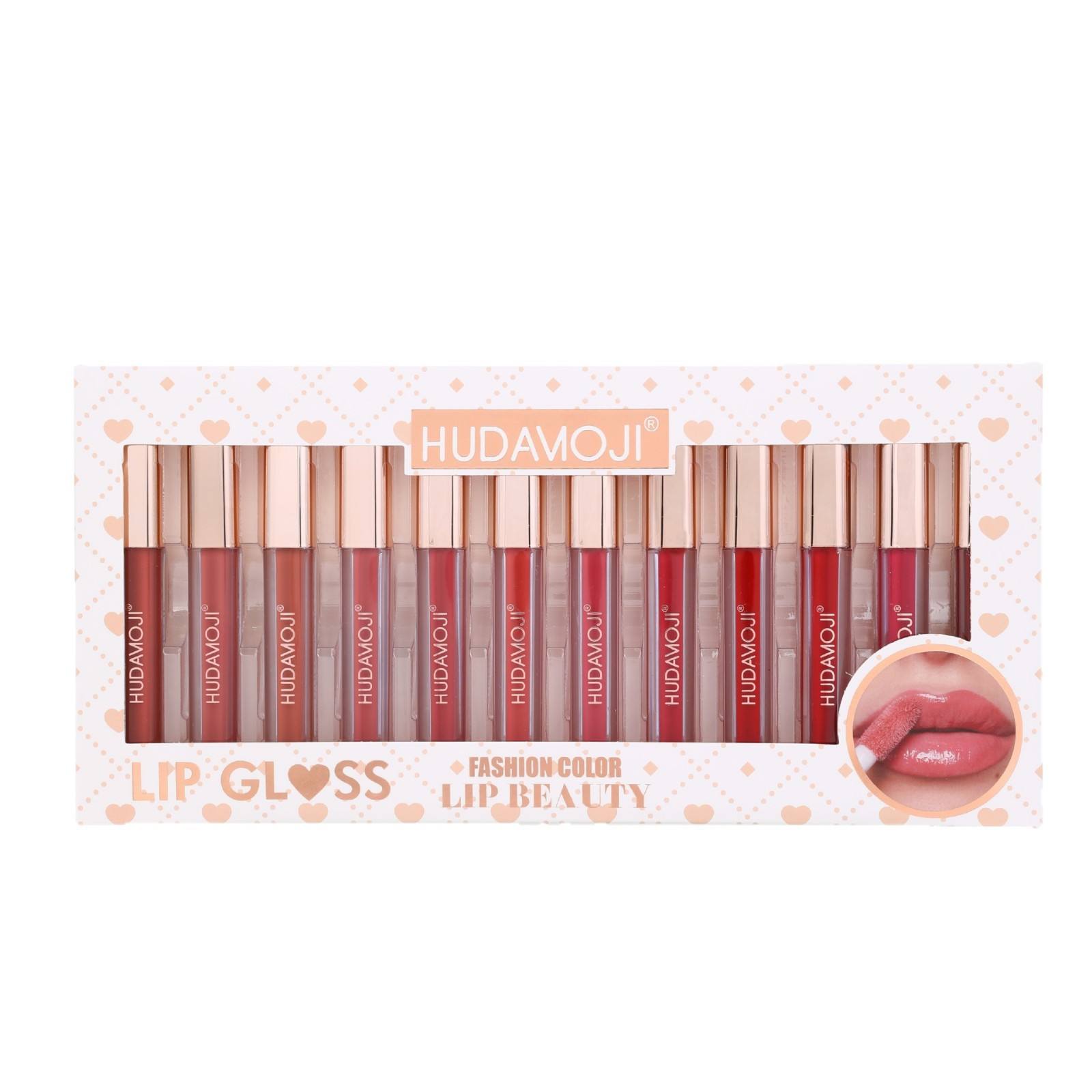 HUDAMOJI 12-Color Lip Gloss Set Matte Soft Fog Lip Liquid Lipstick