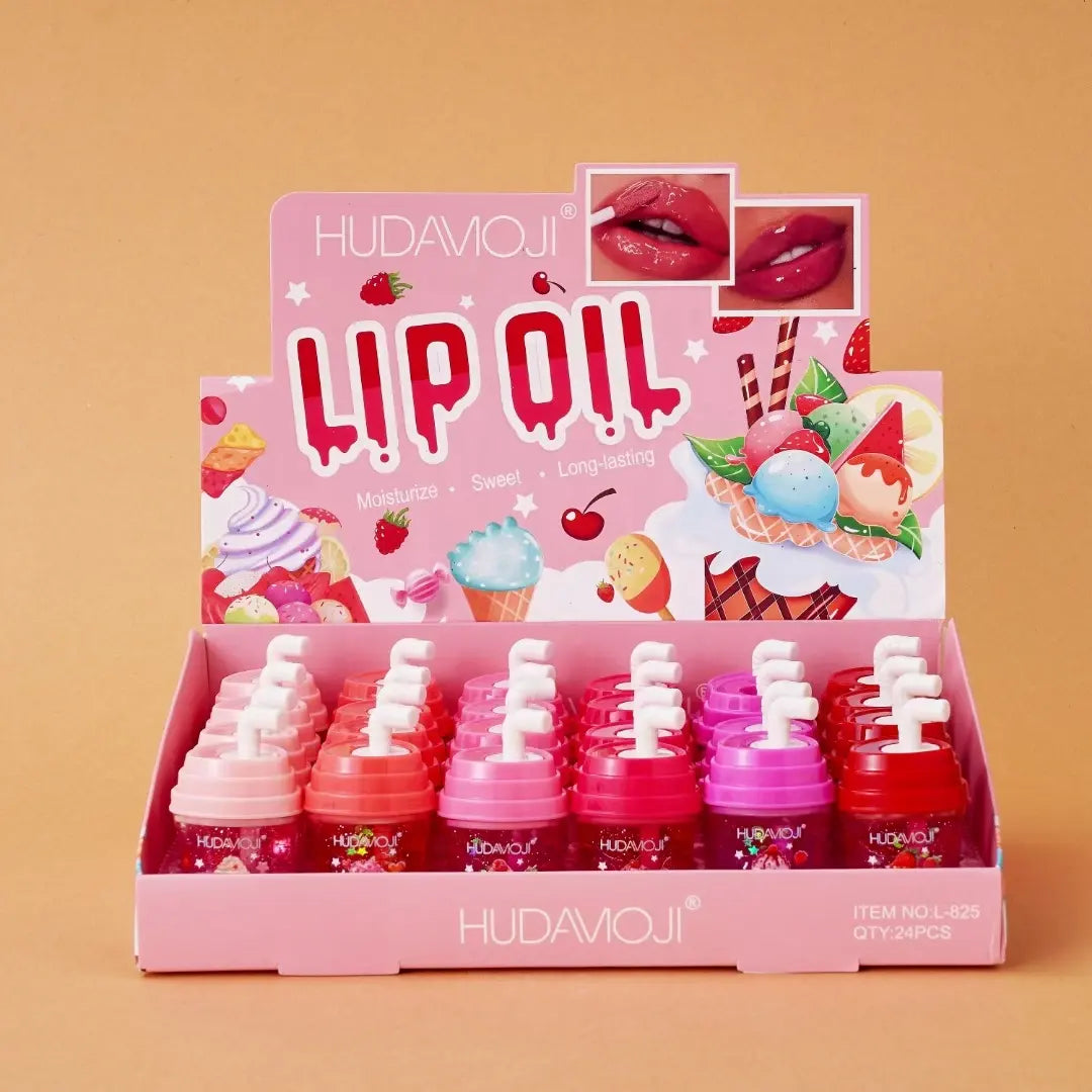 Hudamoji Glimmer Lip Oil Set 6pcs
