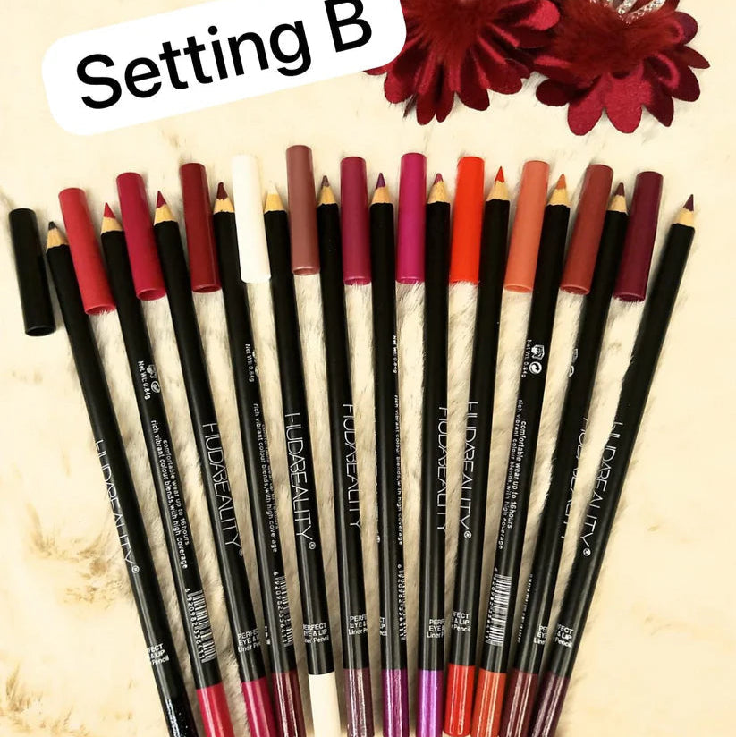 Huda Beauty Lip Liner Pack – 12 Shades
