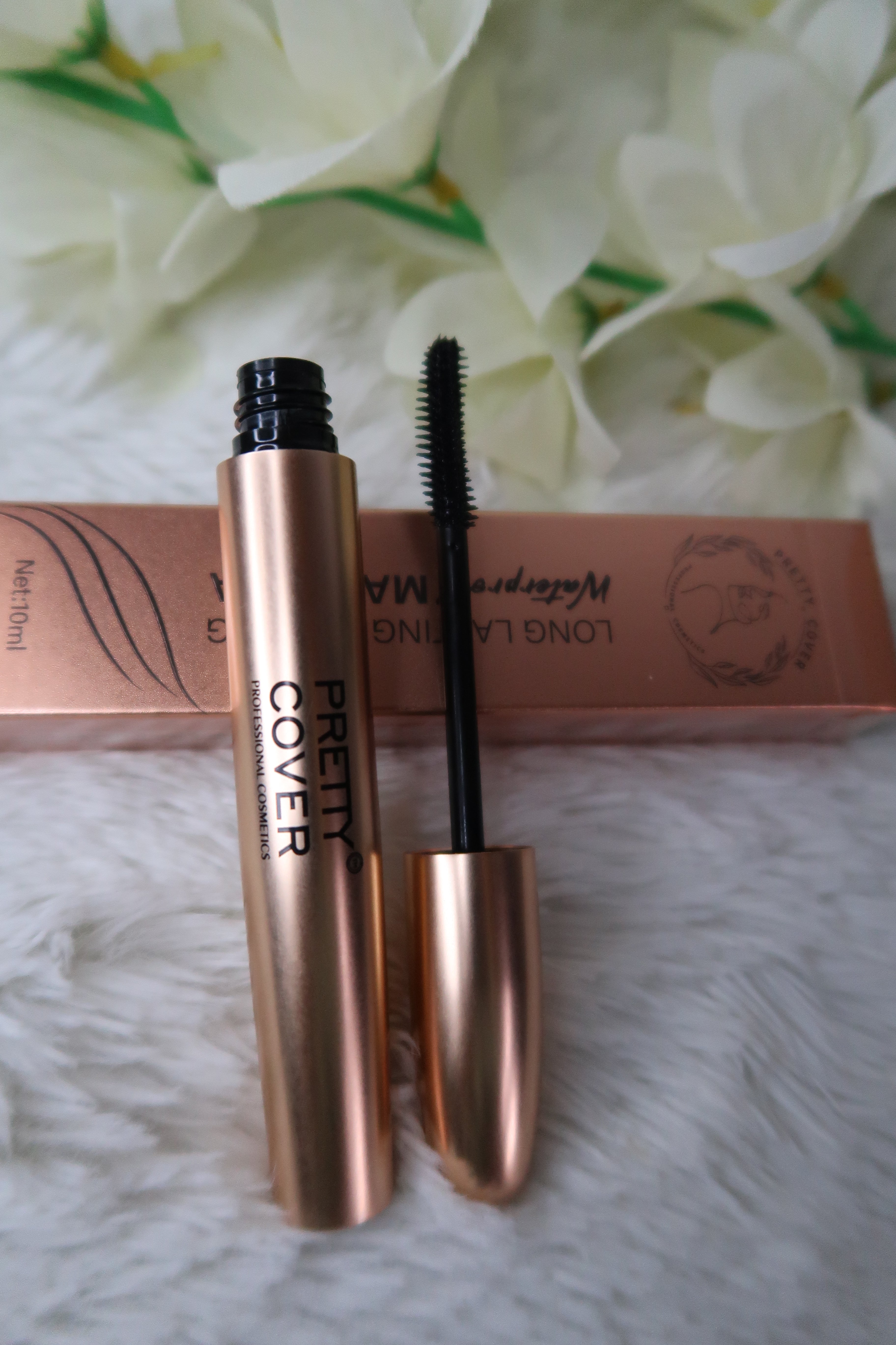 Long lasting curling waterproof mascara