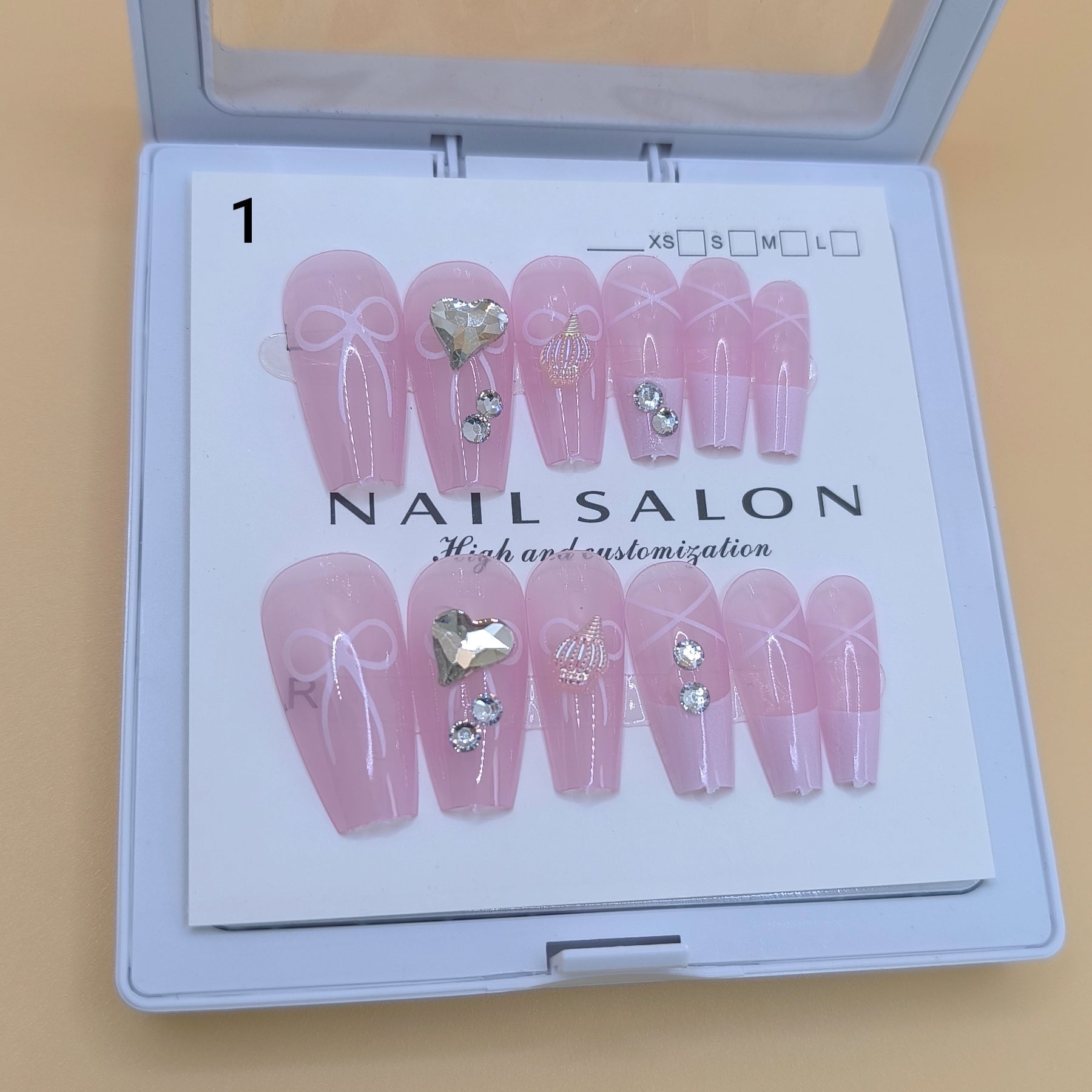 Fancy Press on Nails  with stickers