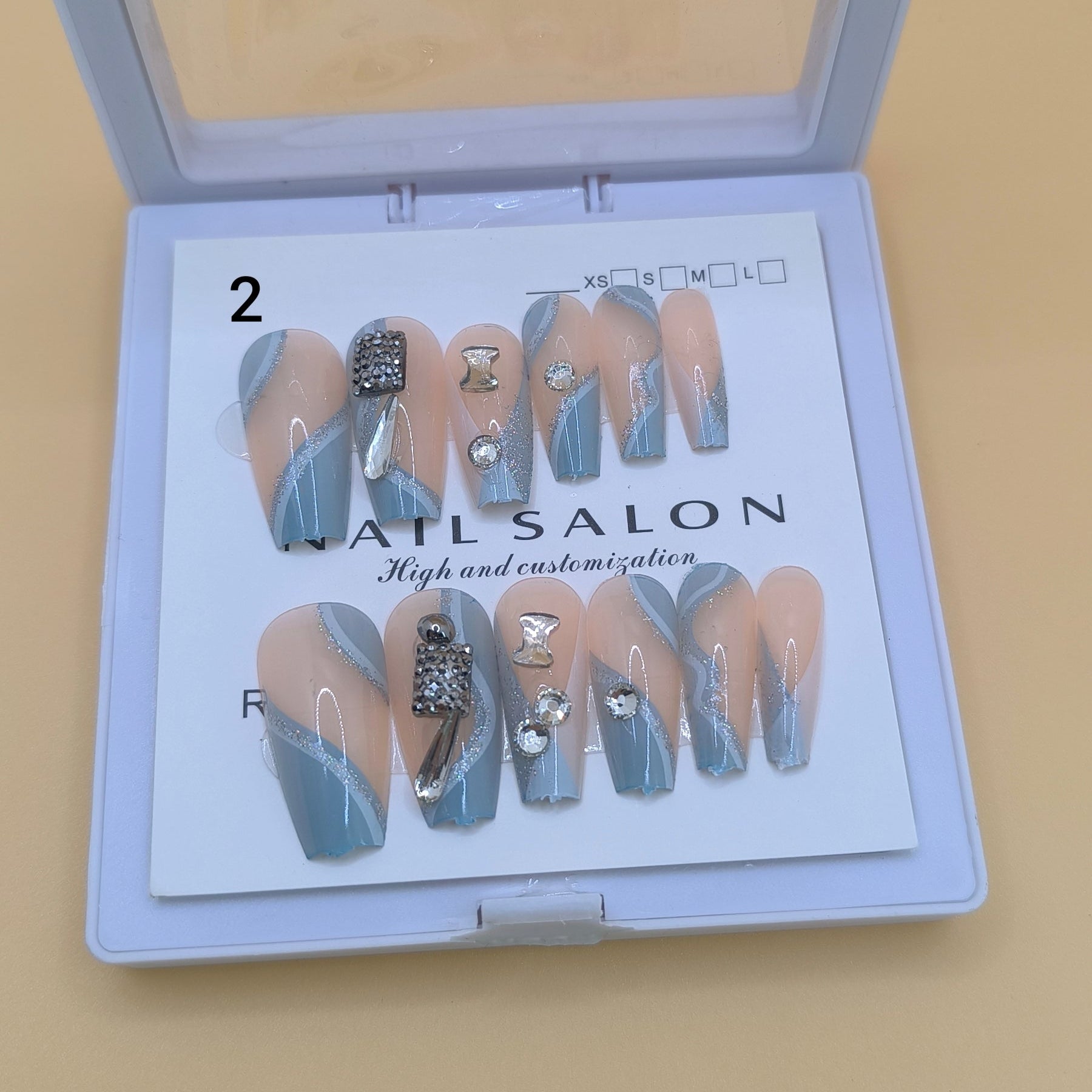 Fancy Press on Nails  with stickers
