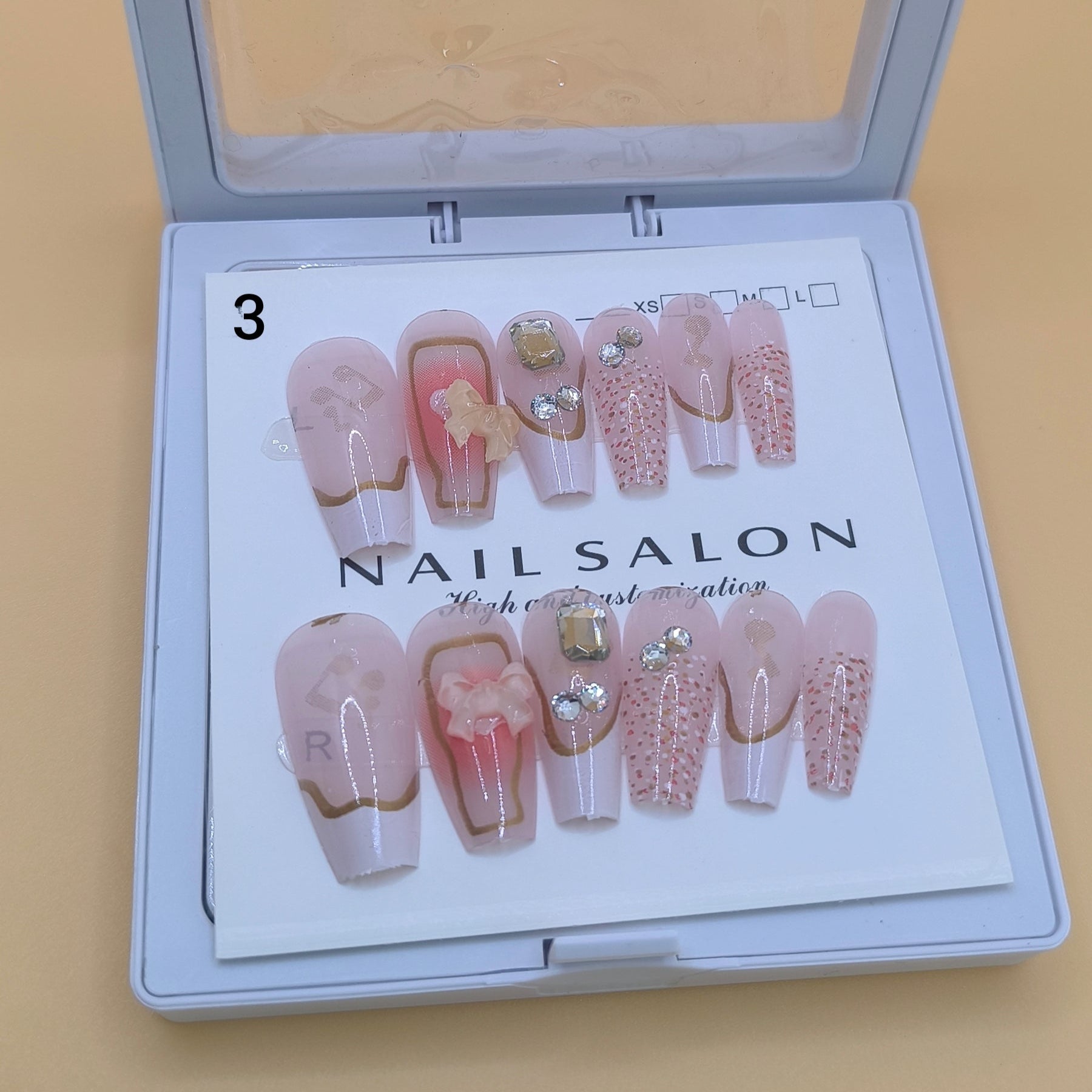 Fancy Press on Nails  with stickers
