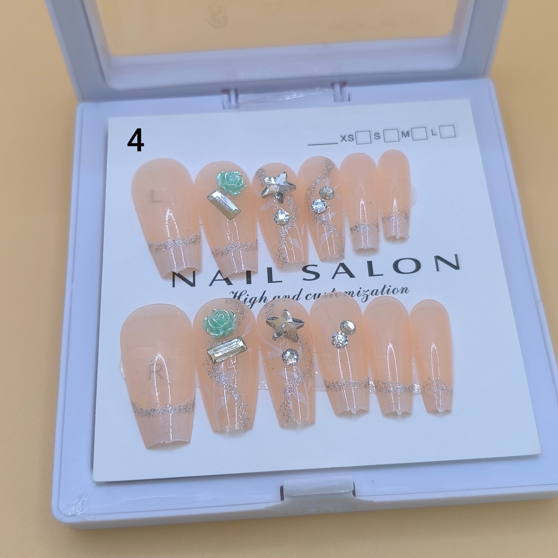 Fancy Press on Nails  with stickers
