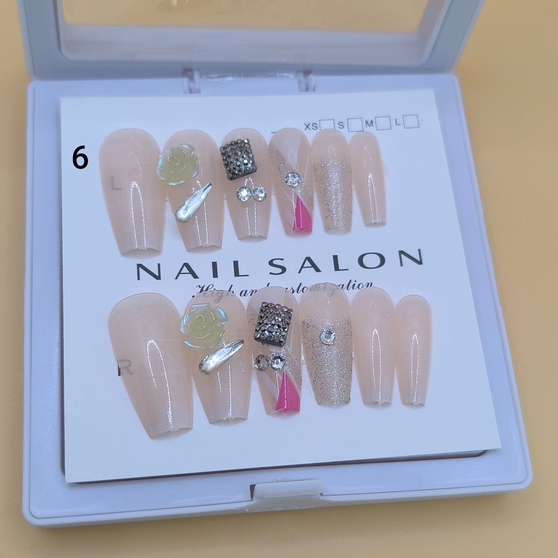 Fancy Press on Nails  with stickers