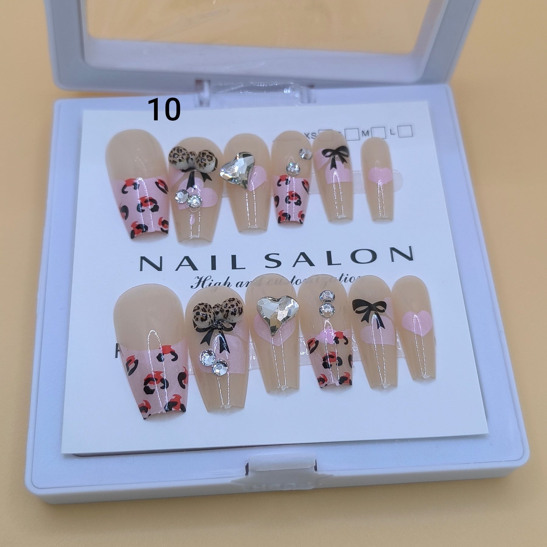 Fancy Press on Nails  with stickers