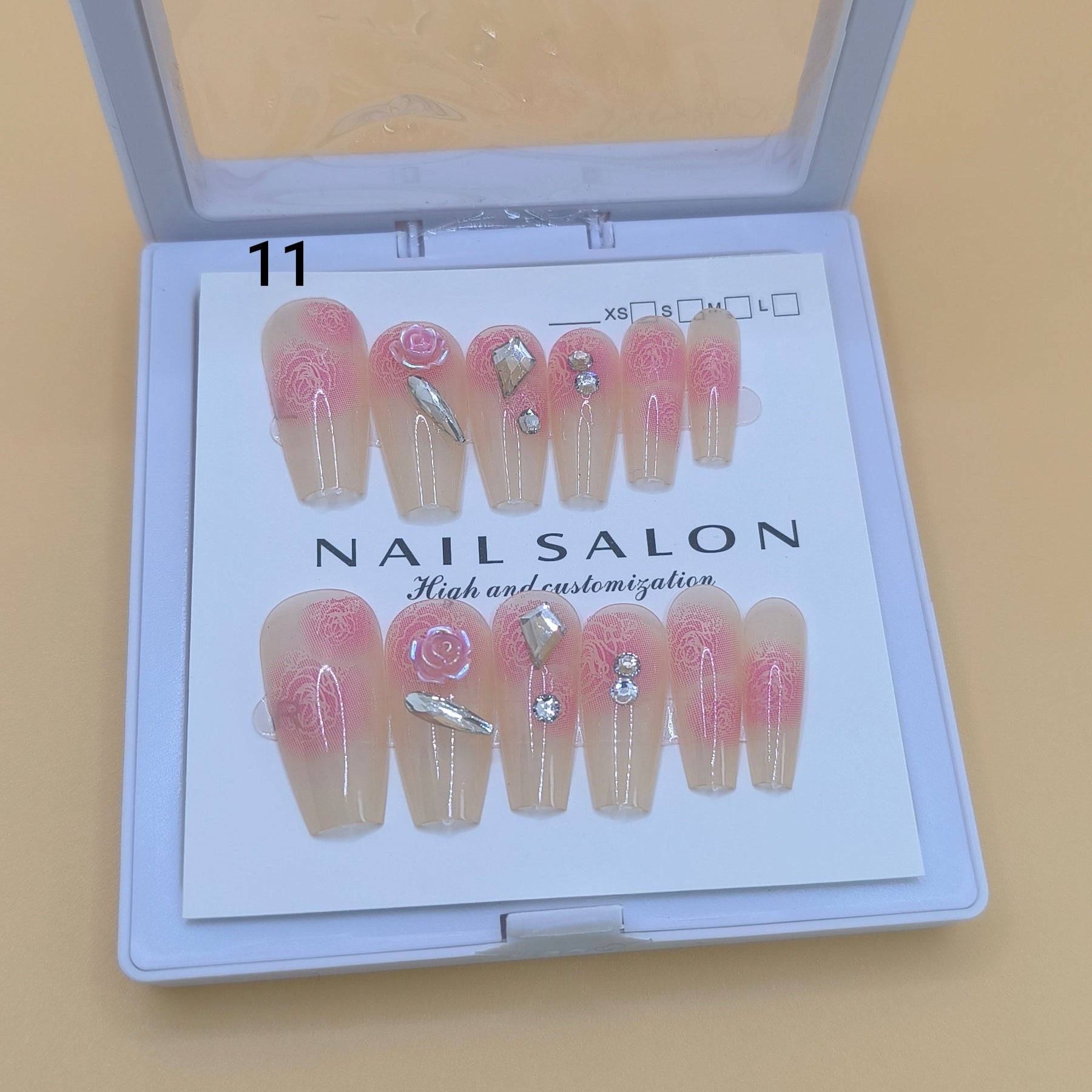 Fancy Press on Nails  with stickers