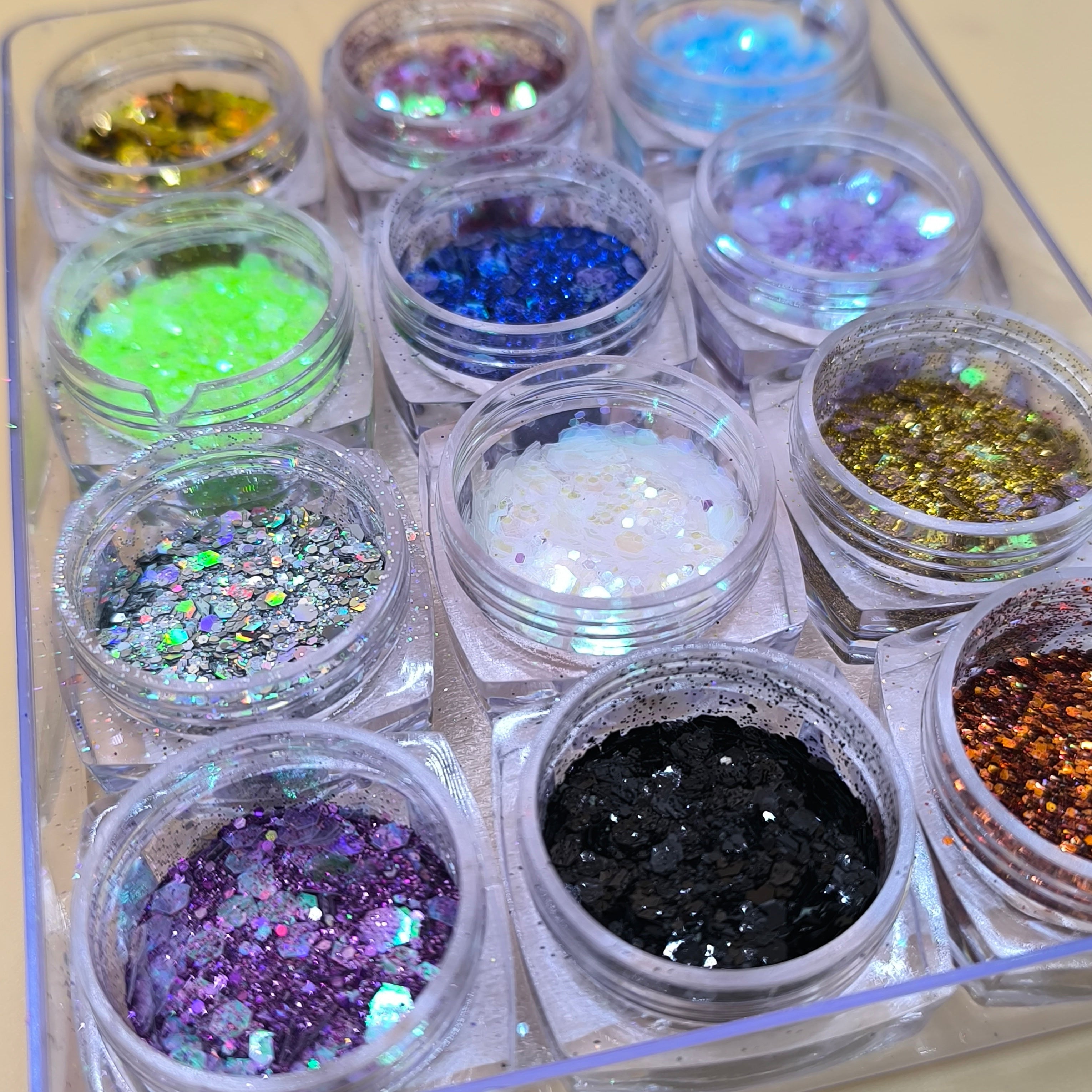 Pack of 12 Chunky Glitters