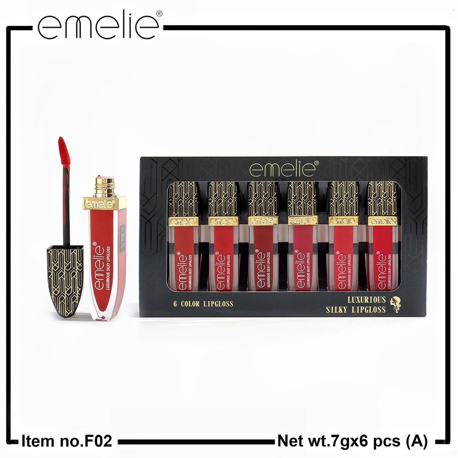 Emelie Silk Lip Gloss (6pcs Set)