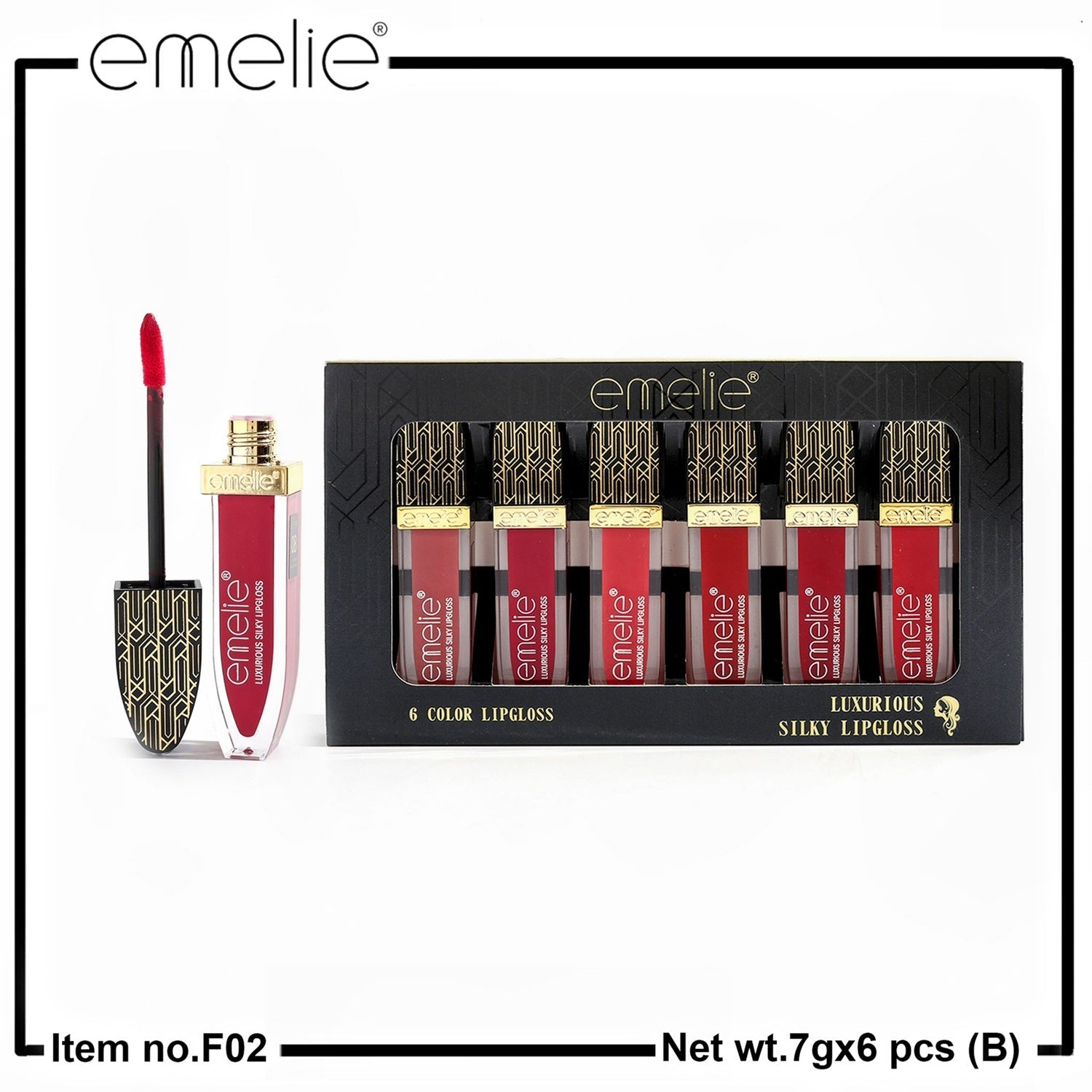 Emelie Silk Lip Gloss (6pcs Set)