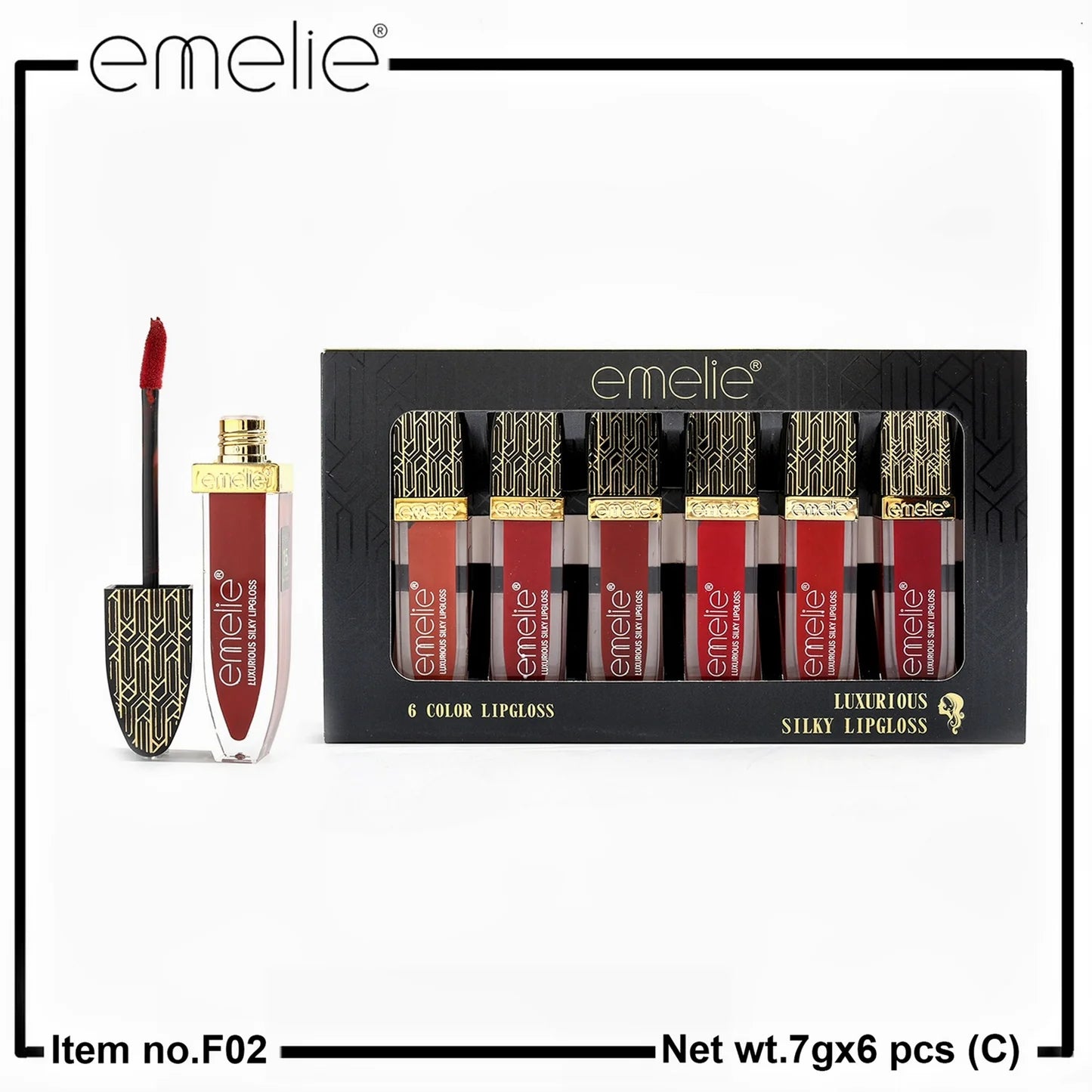 Emelie Silk Lip Gloss (6pcs Set)