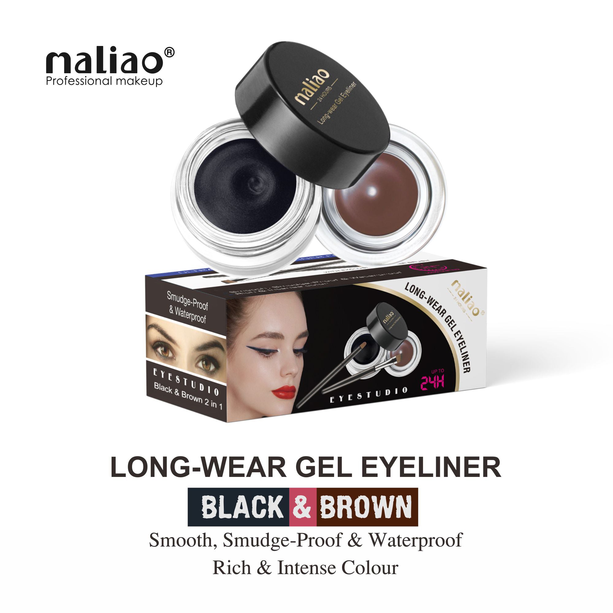 Maliao 2 in 1 Gel Eyeliner with brush