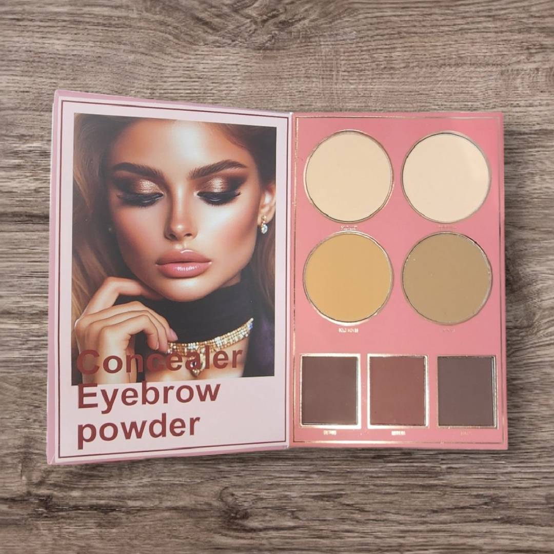 Mocallure 4 Fold 3in1 Eyeshadow Highlighter Blush Book Palette