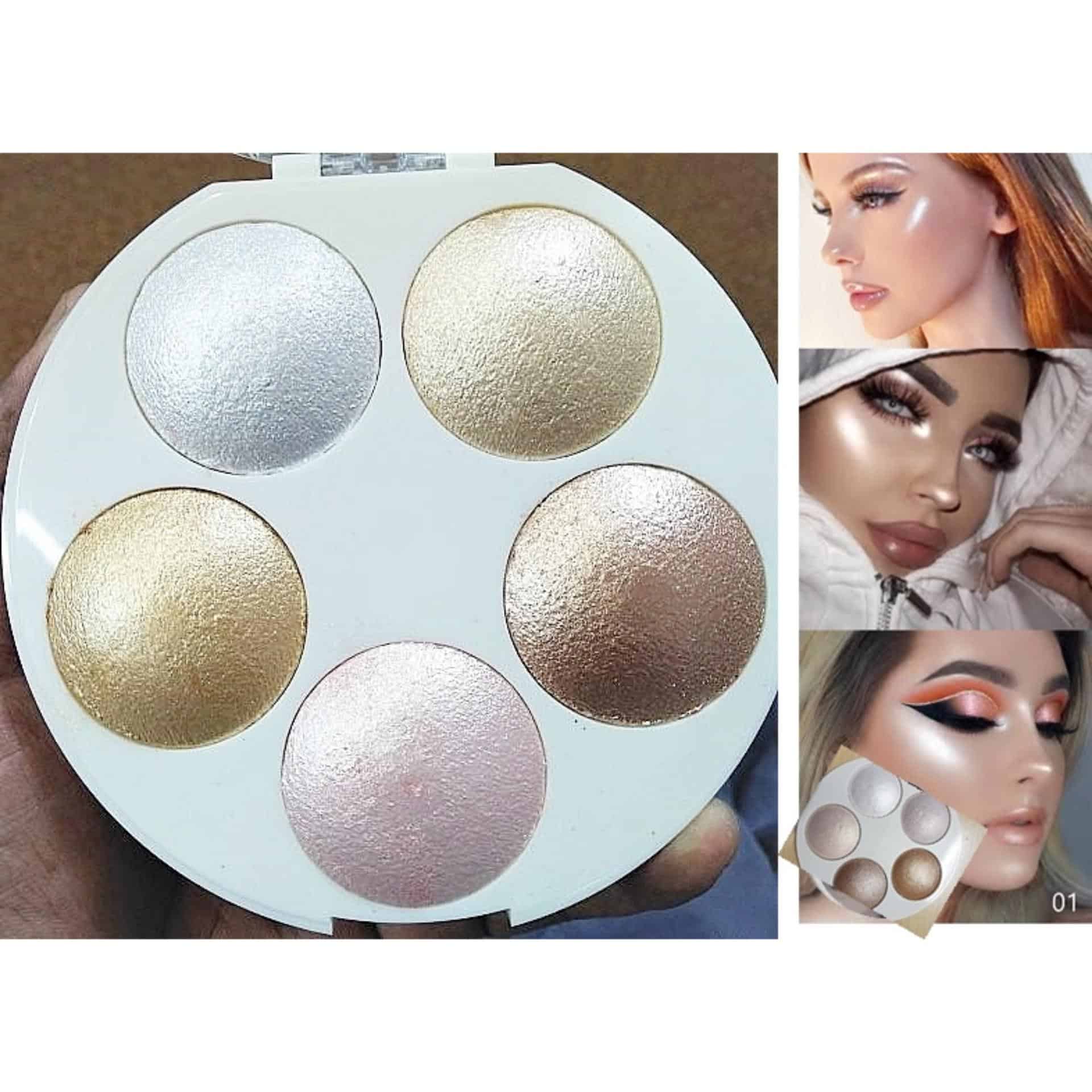 Shiny Diamon 5 Color Highlighter Palette