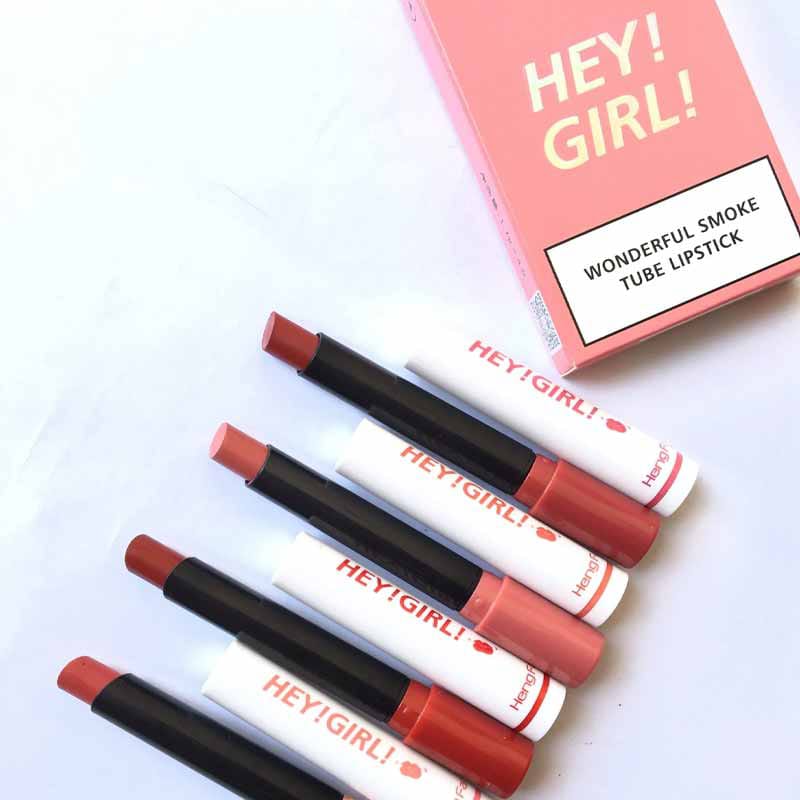 Heng Fang Hey Girl Smoke Tube Matte Lipstick 4Pcs