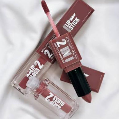 Romantic May 2-in-1 matte lipstick and lip gloss