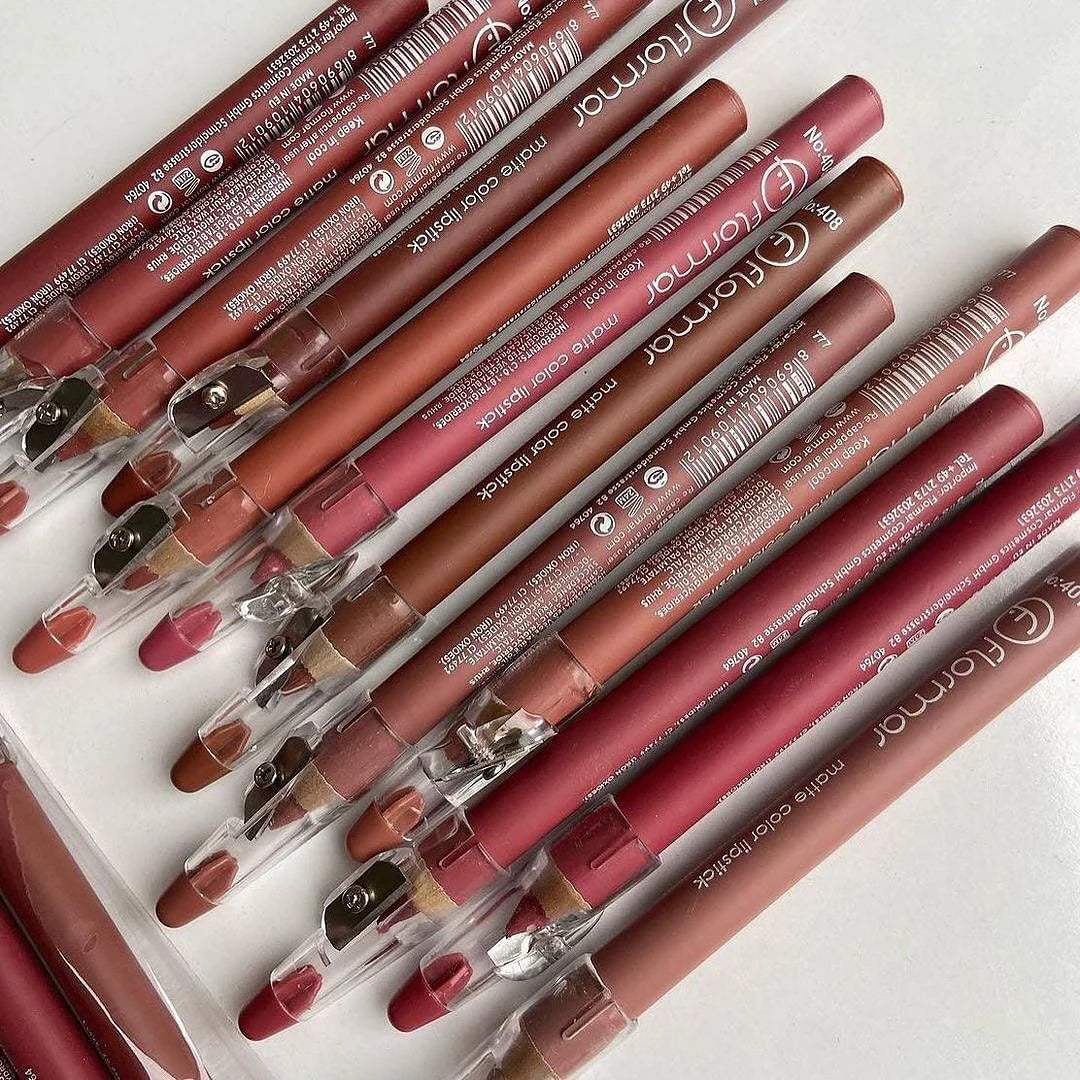 Flormar - 12 Color Jumbo Lip Liner Pencils